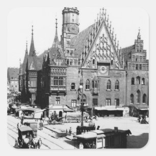 Adesivo Quadrado Câmara municipal, Polônia de Breslau, c.1910
