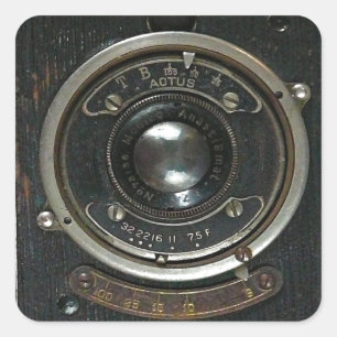Adesivo Quadrado Câmara Vintage Antiga