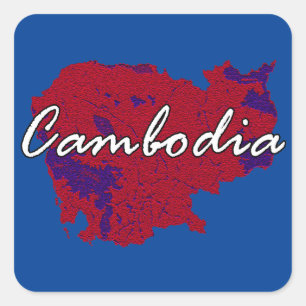 Adesivo Quadrado Camboja
