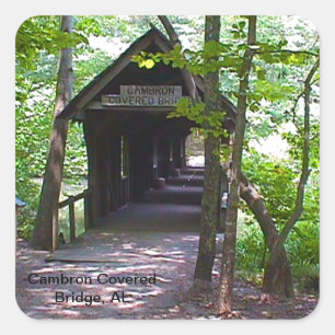 Adesivo Quadrado Cambron Covered Bridge, Madison County, Alabama