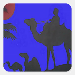Adesivo Quadrado Camel safari
