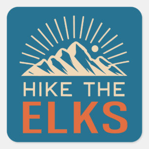 Adesivo Quadrado Caminhada pelas Montanhas Elk Sunburst