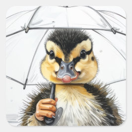 Adesivo Quadrado “Caminhando na Chuva” 