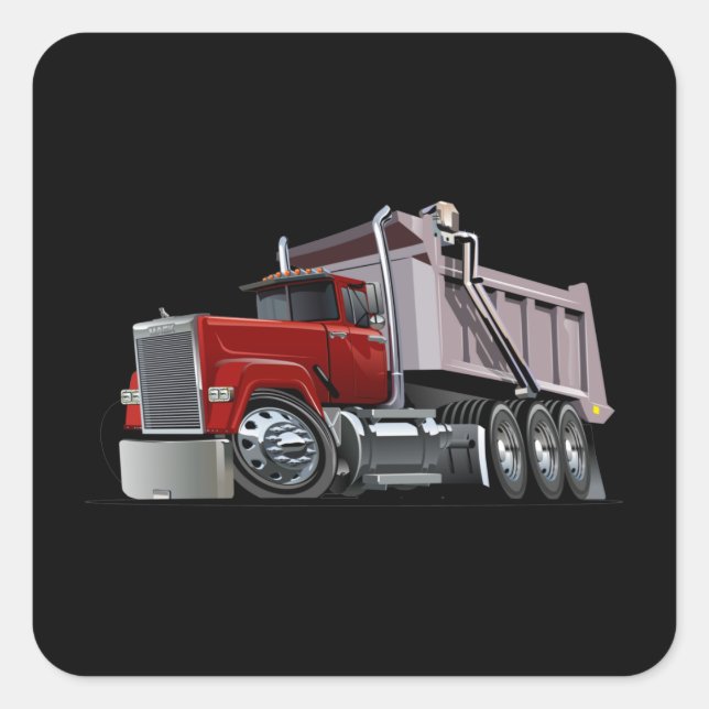 Adesivo Quadrado Caminhão de animação (Frente)