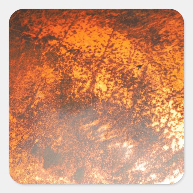 Adesivo Quadrado Caminhão de colheita Orange & red Junk Yard (Frente)