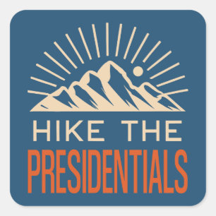 Adesivo Quadrado Caminhe pela Presidential Range New Hampshire Expl