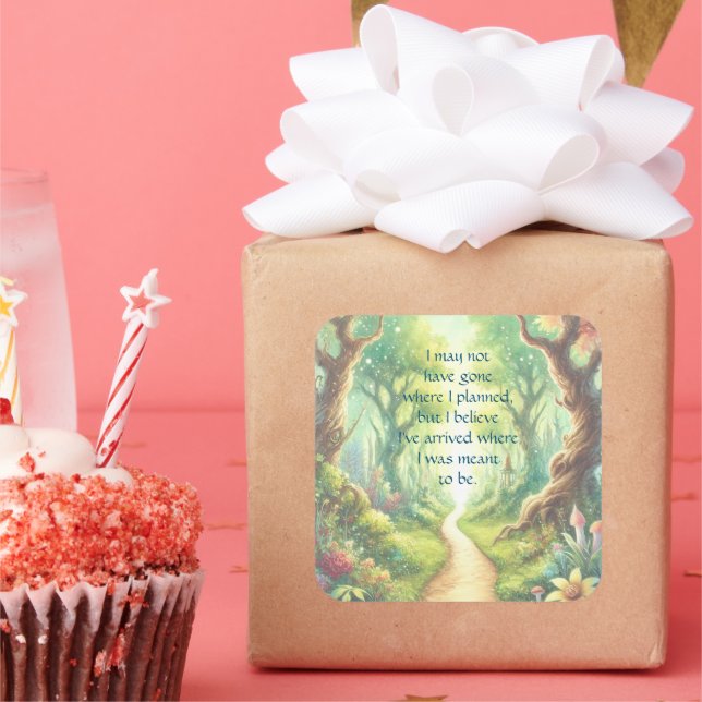 Adesivo Quadrado Caminho da Floresta e Cotação (Festa)