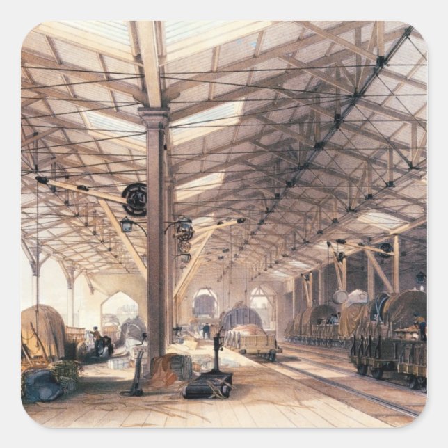 Adesivo Quadrado Caminho de ferro Ocidental do excelente: Cais de c (Frente)