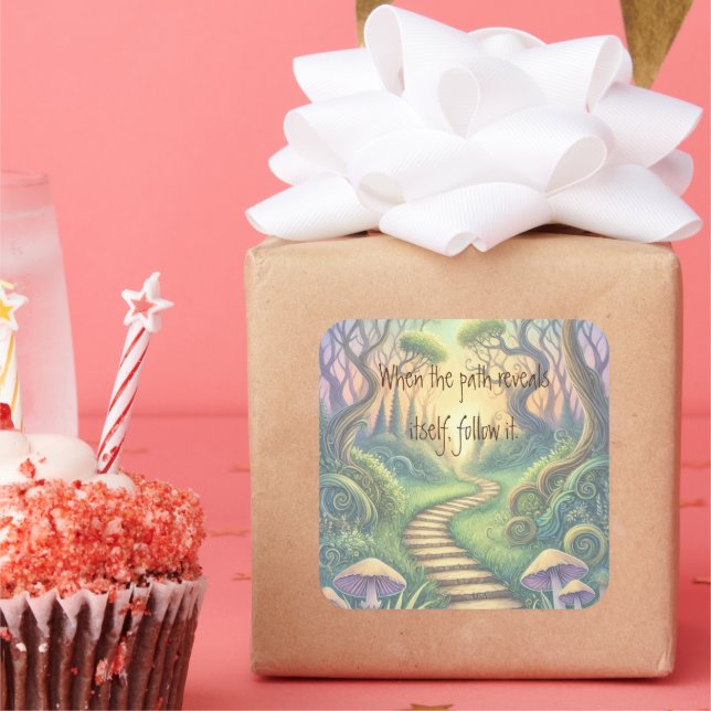 Adesivo Quadrado Caminho e Cotação (Festa)