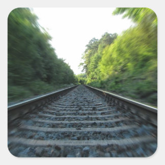 Adesivo Quadrado Caminhos Ferroviários
