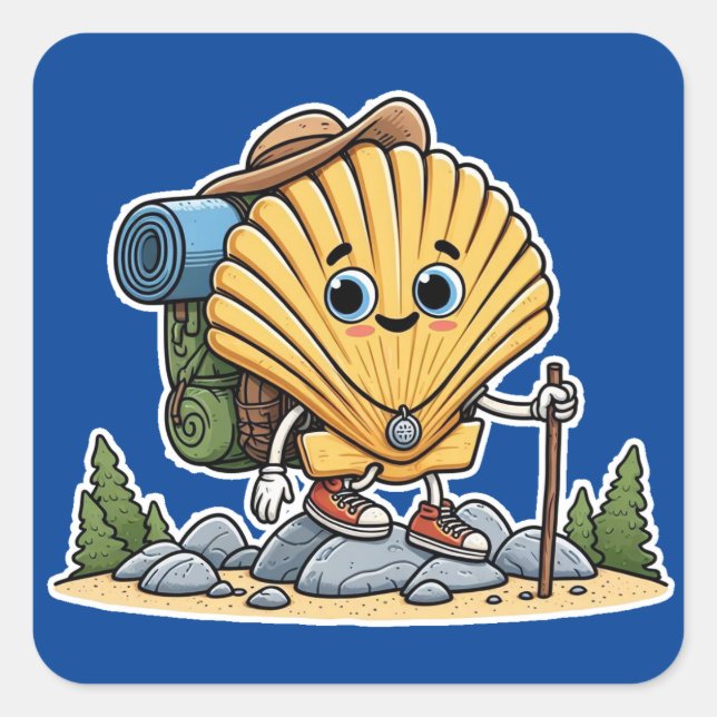 Adesivo Quadrado Camino de Santiago (Frente)