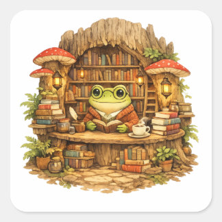 Adesivo Quadrado Camisa da Livraria do Sapo | Sapo Cottagecore Lend