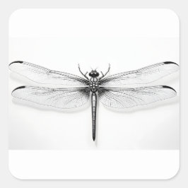 Adesivo Quadrado Camisa Dragonfly Metálica