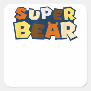 Adesivo Quadrado Camisa gay com bandeira de orgulho urso super urso