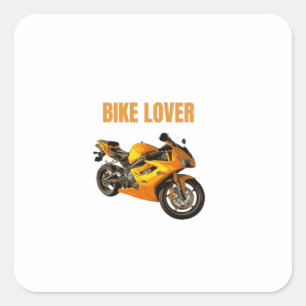 Adesivo Quadrado Camiseta de Motocicleta para Amante de Bicicleta