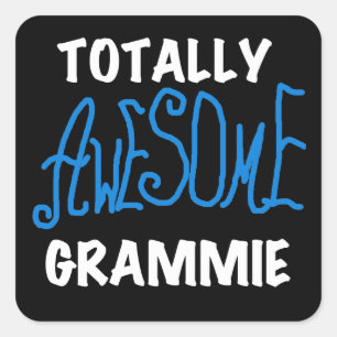 Adesivo Quadrado Camisetas Azuis Grammie Totalmente Incríveis