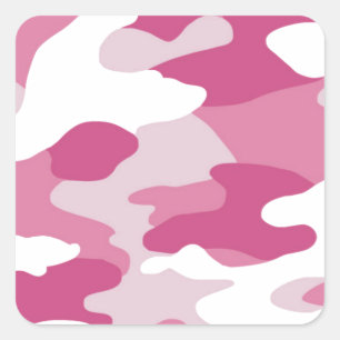 Adesivo Quadrado Camo cor-de-rosa