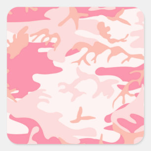 Adesivo Quadrado Camo cor-de-rosa viril