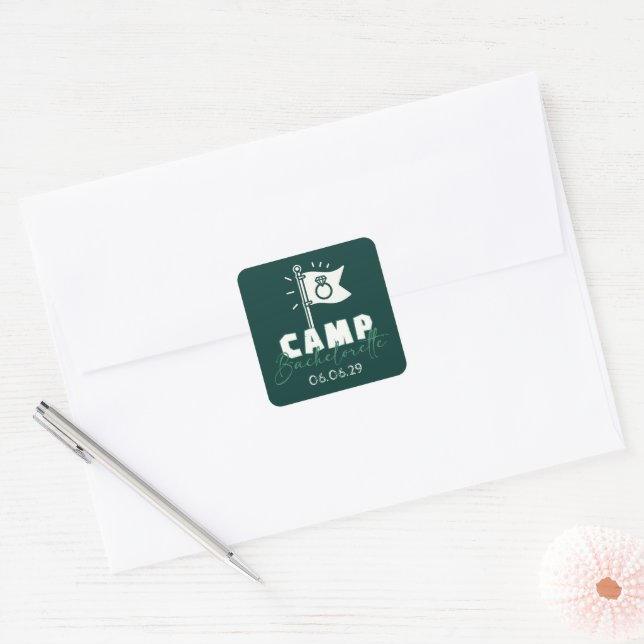 Adesivo Quadrado Camp Bachelorette (Envelope)