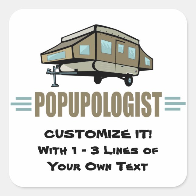 Adesivo Quadrado Campanha Engraçado (Frente)