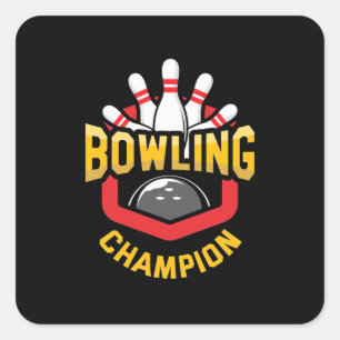 Adesivo Quadrado Campeão da Boliche Orgulhosa