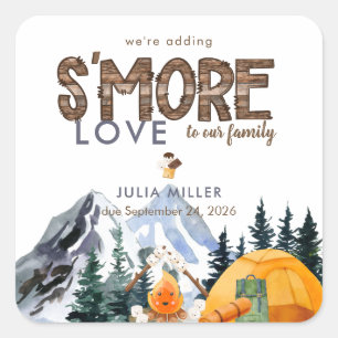 Adesivo Quadrado Camper Favor do Chá de fraldas russo