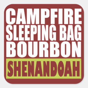 Adesivo Quadrado Campfire Sleing Bag Bourbon Shenandoah