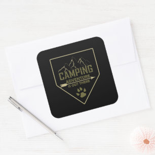 Adesivo Quadrado Camping camper engraçado diz para campistas