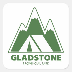 Adesivo Quadrado Camping nas Montanhas do Parque Provincial Gladsto