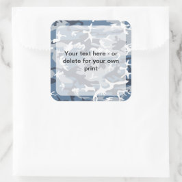 Adesivo Quadrado Camuflagem Azul da Neve de inverno, Militar, Exérc