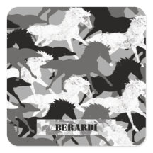 Camuflagem de Cavalos Ártico Preto e Branco