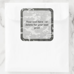 Adesivo Quadrado Camuflagem de cinzas, Militares, Exército