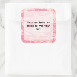 Adesivo Quadrado Camuflagem Rosa, Militar, Exército