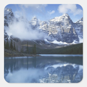 Adesivo Quadrado Canadá, Alberta, Parque Nacional Banff, Lago