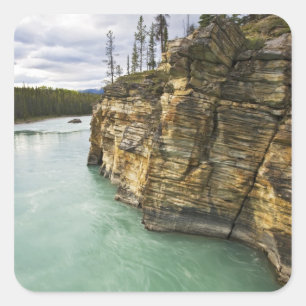 Adesivo Quadrado Canadá, Alberta, Parque Nacional Jasper, Athabasca