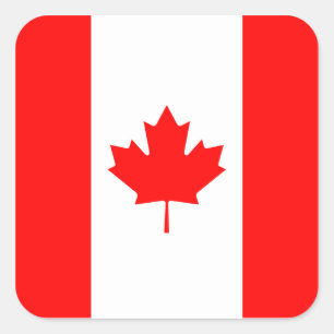 Adesivo Quadrado Canadá/bandeira canadense