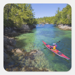 Adesivo Quadrado Canadá, Colúmbia Britânica, Ilha de Vancouver. 