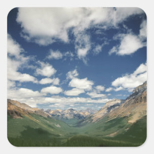Adesivo Quadrado Canadá, Colúmbia Britânica, Yoho NP. Nuvens fofas