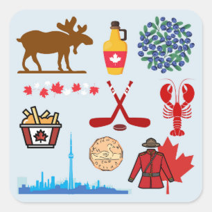 Adesivo Quadrado Canadá Diversão