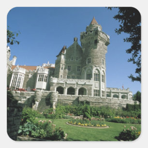 Adesivo Quadrado Canadá, Ontário, Toronto. Histórico Casa Loma