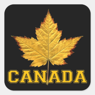 Adesivo Quadrado Canadá Souvenir Stickers Maple Leaf Canada Sticke