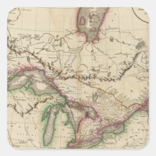 Adesivo Quadrado Canadá superior e inferior