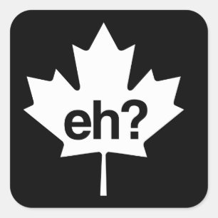 Adesivo Quadrado Canadense Eh? Folha de bordo