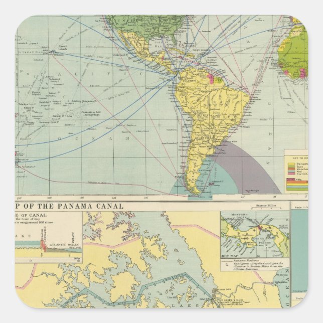 Adesivo Quadrado Canal do Panamá (Frente)