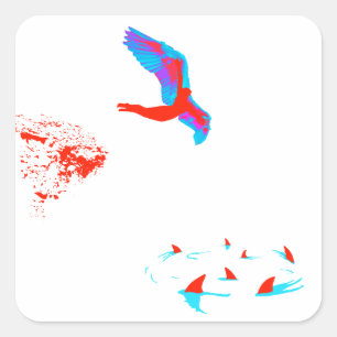 Adesivo Quadrado canção de cisne