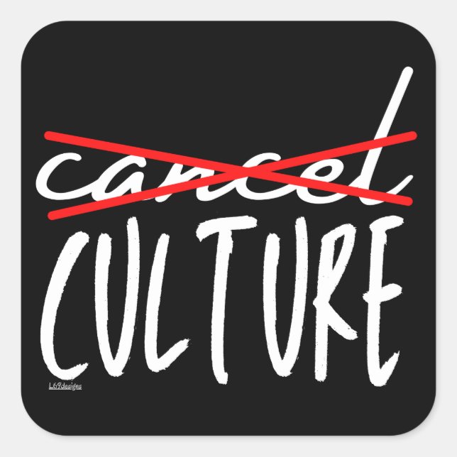 Adesivo Quadrado CANCELAR CULTURA CANCELAR sarcasmo engraçado (Frente)