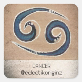 Adesivo Quadrado Cancer