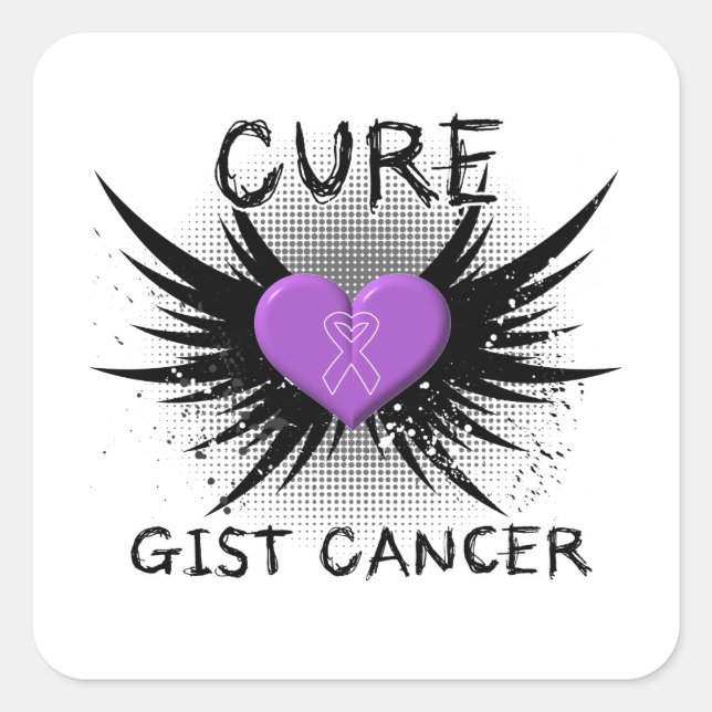 Adesivo Quadrado Cancer GIST Cure (Frente)