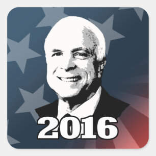 ADESIVO QUADRADO CANDIDATO 2016 DE JOHN MCCAIN