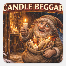 Adesivo Quadrado Candle Beggar Icelandic Yule Lad